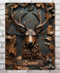 Stunning Deer Personalized Hunting Rectangle Metal Sign Hunter Lover Gift