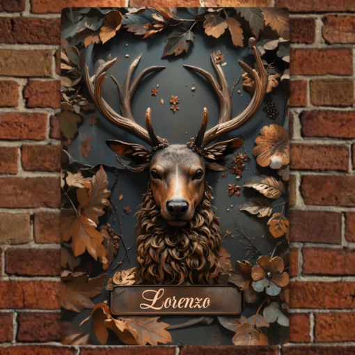 Stunning Deer Personalized Hunting Rectangle Metal Sign Hunter Lover Gift