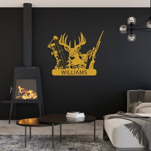 Personalized Deer Hunter Metal Signs Hunting Creative Iron Sheet