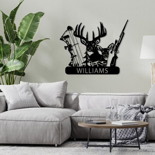 Personalized Deer Hunter Metal Signs Hunting Creative Iron Sheet