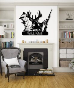 Personalized Deer Hunter Metal Signs Hunting Creative Iron Sheet