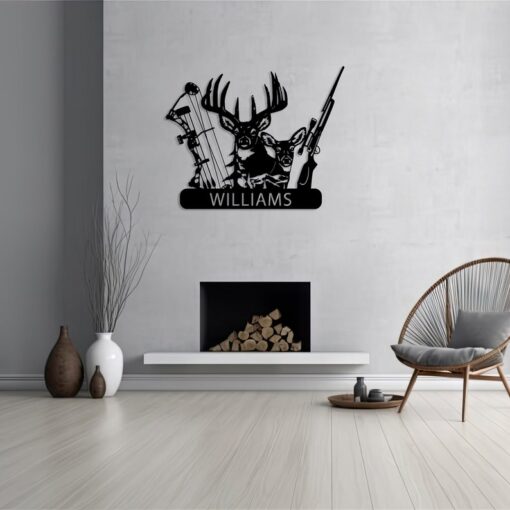 Personalized Deer Hunter Metal Signs Hunting Creative Iron Sheet