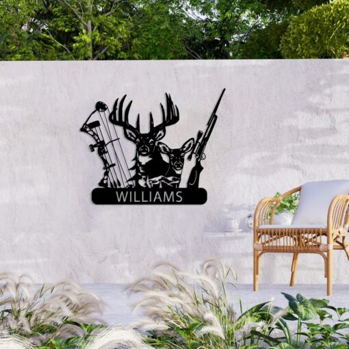 Personalized Deer Hunter Metal Signs Hunting Creative Iron Sheet