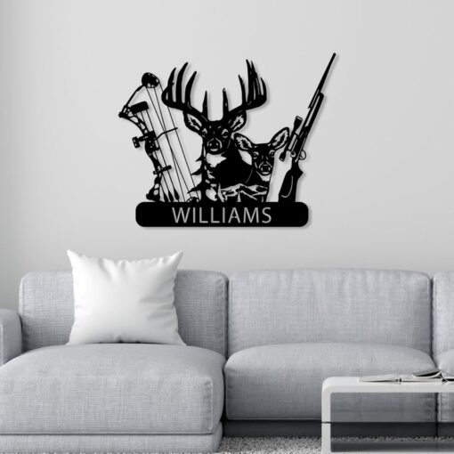 Personalized Deer Hunter Metal Signs Hunting Creative Iron Sheet