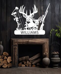 Personalized Deer Hunter Metal Signs Hunting Creative Iron Sheet