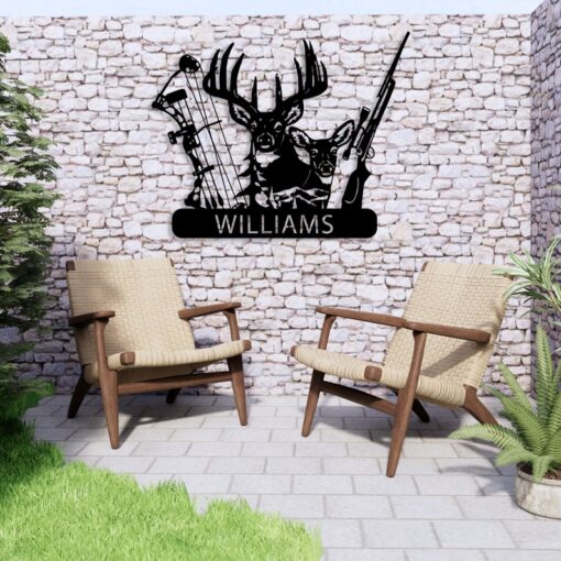 Personalized Deer Hunter Metal Signs Hunting Creative Iron Sheet