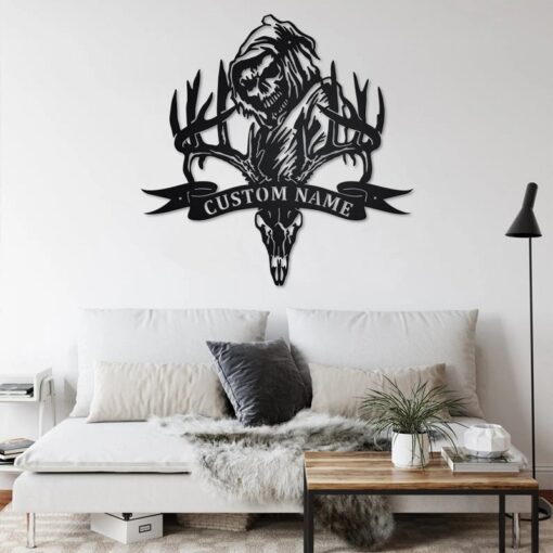 Personalized Deer Hunting Name Sign Decoration For Room Hunter Gift