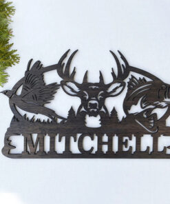 Personalized Hunting And Fishing Metal Signs Hunter Gif