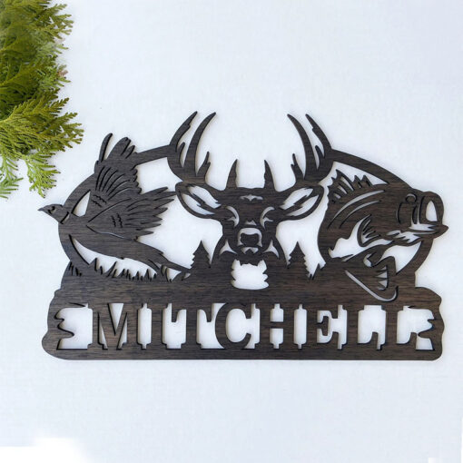 Personalized Hunting And Fishing Metal Signs Hunter Gif