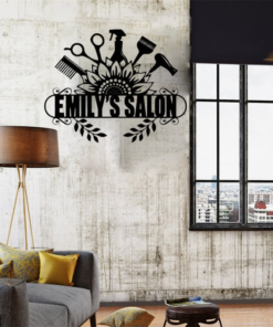 Personalized Hairstylist Salon Metal Sign Barber Shop Decor