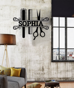 Personalized Hair Stylist Salon Metal Sign Barber Shop Decor