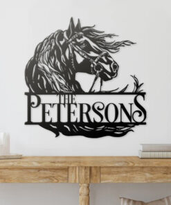 Personalized Metal Horse Logo With House Number Or Name