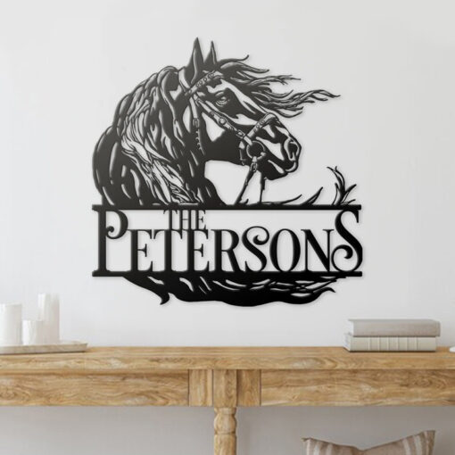 Personalized Metal Horse Logo With House Number Or Name