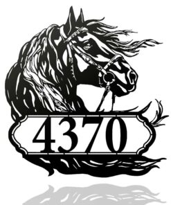 Personalized Metal Horse Logo With House Number Or Name