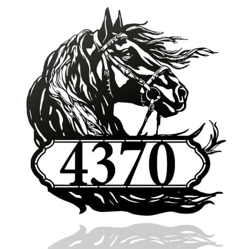 Personalized Metal Horse Logo With House Number Or Name