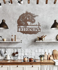 Personalized Metal Horse Logo With House Number Or Name