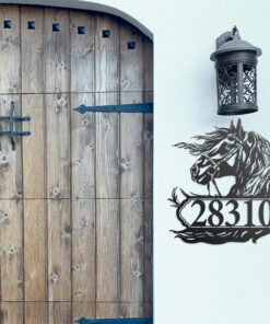 Personalized Metal Horse Logo With House Number Or Name