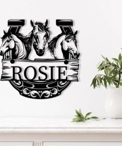 Personalized Horse Metal Sign Horse Rider Gift Horse Barn Decor