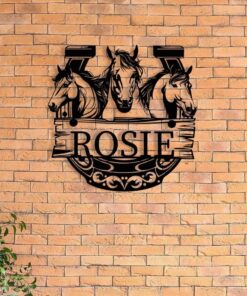 Personalized Horse Metal Sign Horse Rider Gift Horse Barn Decor