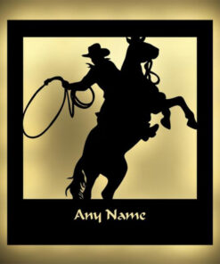 Personalized Cowboy Horse Metal Sign Horse Rider Gift