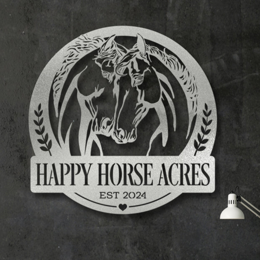 Custom Family Farm Sign For Horse Fovers Gift