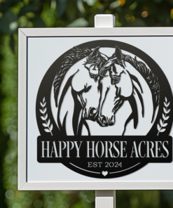 Custom Family Farm Sign For Horse Fovers Gift