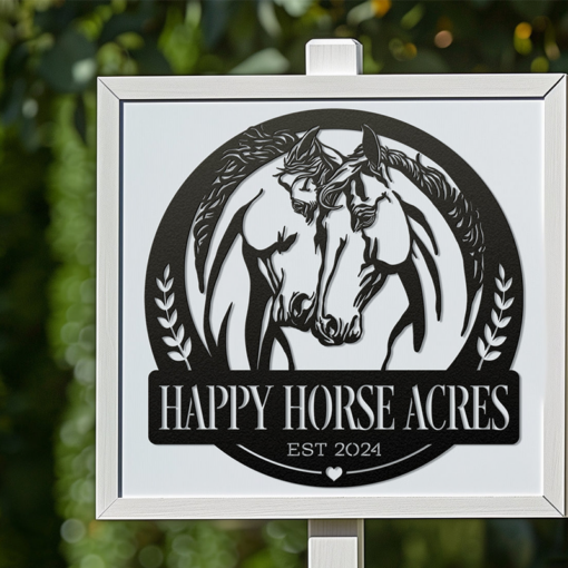 Custom Family Farm Sign For Horse Fovers Gift