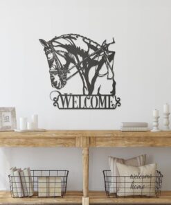 Dressage Horse Portrait Personalized Metal Signage Horse Rider Gift