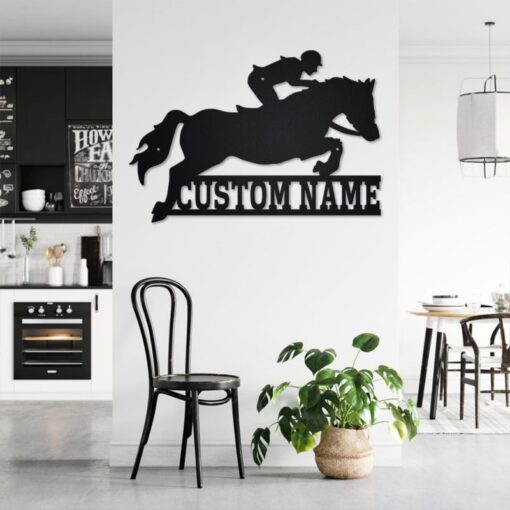 Custom Horse Show Jumping Metal Signs Horse Barn Decor