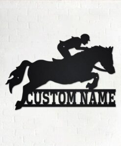 Custom Horse Show Jumping Metal Signs Horse Barn Decor