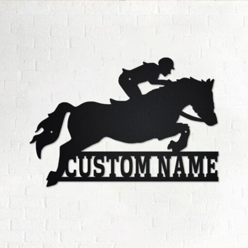 Custom Horse Show Jumping Metal Signs Horse Barn Decor