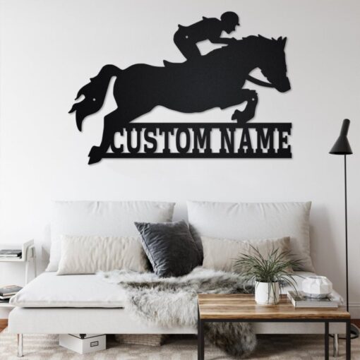 Custom Horse Show Jumping Metal Signs Horse Barn Decor