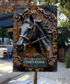 Beautiful Horse Personalized Rectangle Metal Sign Horse Lover Gift