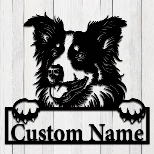 Custom Pet Portrait Mame Metal Sign Dog Lover Wall Decor