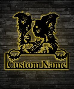 Custom Pet Portrait Mame Metal Sign Dog Lover Wall Decor