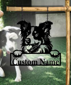 Custom Pet Portrait Mame Metal Sign Dog Lover Wall Decor