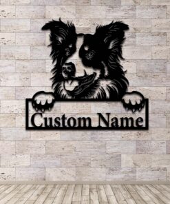 Custom Pet Portrait Mame Metal Sign Dog Lover Wall Decor