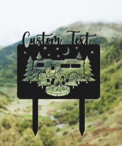 Personalized Metal Fire Pit Sign Camping Decor,Custom Outdoor Metal Sign
