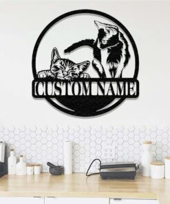 Cat Metal Sign, Custom Cat Wall Art, Pet Lover Gift, Room Decoration, Indoor Decor