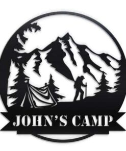 Personalized Outdoor Camping Hiking Mountain Custom Metal Sign