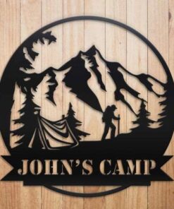 Personalized Outdoor Camping Hiking Mountain Custom Metal Sign