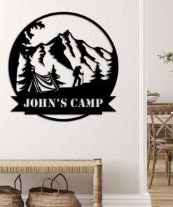 Personalized Outdoor Camping Hiking Mountain Custom Metal Sign