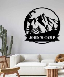 Personalized Outdoor Camping Hiking Mountain Custom Metal Sign