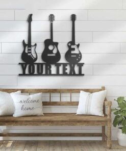 Guitar Player Guitarist Music Room Personalized Metal Sign