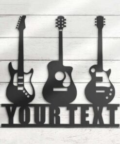 Guitar Player Guitarist Music Room Personalized Metal Sign