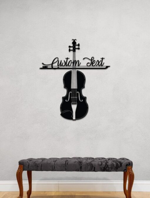 Violin Teacher Name Sign Music Room Recording Studio Business Custom Metal Signs