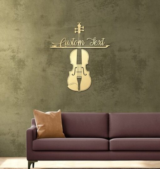 Violin Teacher Name Sign Music Room Recording Studio Business Custom Metal Signs