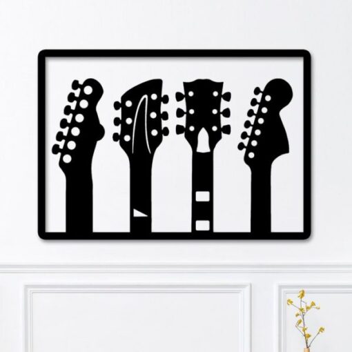 Type of Guitars Guitarist Music Room Recording Studio Business Custom Metal Signs