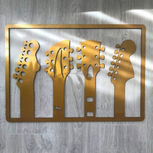 Type of Guitars Guitarist Music Room Recording Studio Business Custom Metal Signs