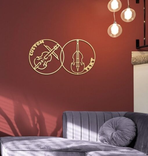 Violin Teacher Name Sign Classroom Music Room Recording Studio Business Custom Metal Signs